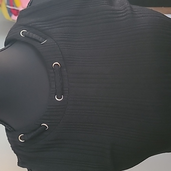 White House Black Market Fitted Black Sleeveless Tank Top - Picture 7 of 10